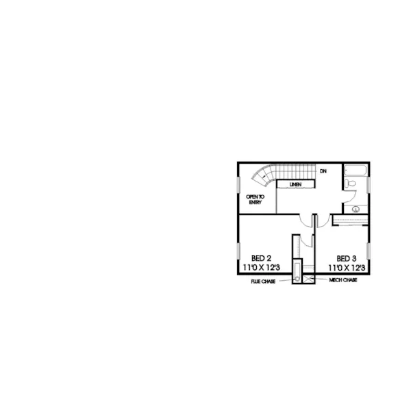 Traditional House Plan Second Floor - Dunnegan Spring Traditional Home 085D-0808 - Search House Plans and More