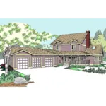 Traditional House Plan Front of Home - Dunnegan Spring Traditional Home 085D-0808 - Search House Plans and More