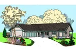 Traditional House Plan Front of Home - Greenmar Ranch Home 085D-0809 - Search House Plans and More