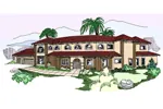 Country House Plan Front of Home - Filderstadt Adobe Style Home 085D-0810 - Search House Plans and More