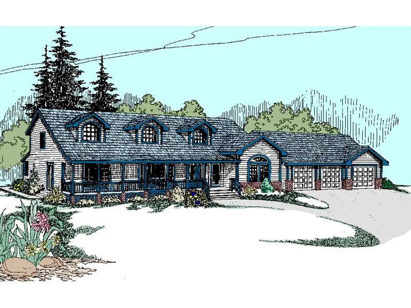 Country House Plan Front of Home - Brockman Spring New England Home 085D-0812 - Search House Plans and More