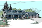 Traditional House Plan Front of Home - Brockman Spring New England Home 085D-0812 - Search House Plans and More