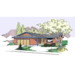 Ranch House Plan Front of Home - Greenburg Place Ranch Home 085D-0814 - Search House Plans and More