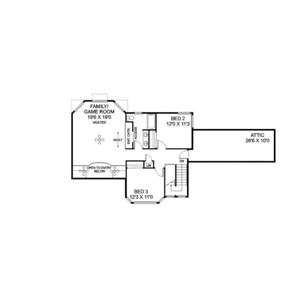 European House Plan Second Floor - Sayre Woods Mountain Home 085D-0816 - Shop House Plans and More