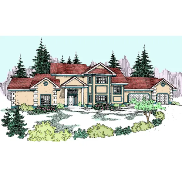 European House Plan Front of Home - Sayre Woods Mountain Home 085D-0816 - Shop House Plans and More