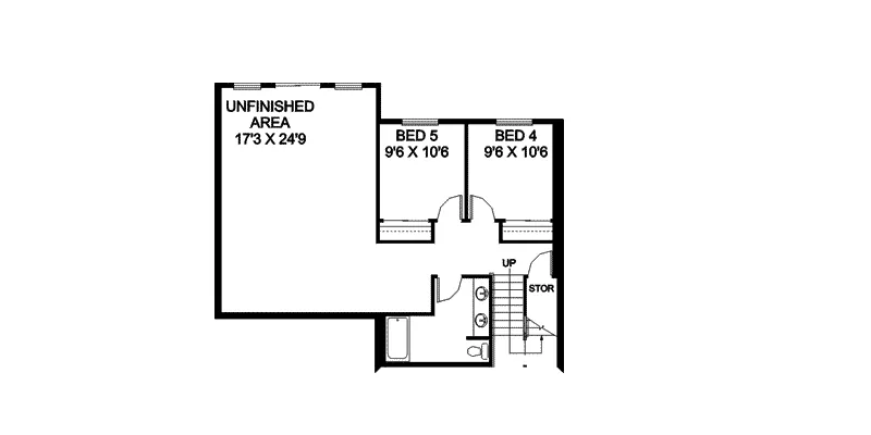 Mountain House Plan Lower Level Floor - Sayre Woods Mountain Home 085D-0816 - Shop House Plans and More