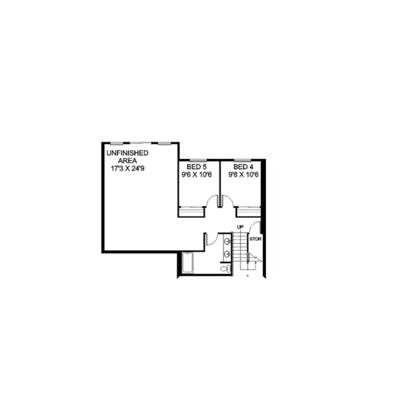 European House Plan Lower Level Floor - Sayre Woods Mountain Home 085D-0816 - Shop House Plans and More