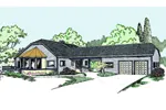 Contemporary House Plan Front of Home - Campton Ridge Modern Home 085D-0820 - Search House Plans and More