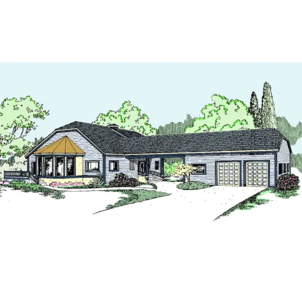 Contemporary House Plan Front of Home - Campton Ridge Modern Home 085D-0820 - Search House Plans and More