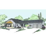 Contemporary House Plan Front of Home - Campton Ridge Modern Home 085D-0820 - Search House Plans and More