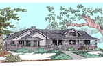 Traditional House Plan Front of Home - Robinson Country Ranch Home 085D-0824 - Shop House Plans and More