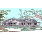 Contemporary House Plan Front of Home - Robinson Country Ranch Home 085D-0824 - Shop House Plans and More