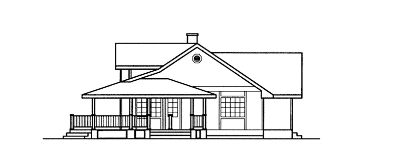 Traditional House Plan Right Elevation - Robinson Country Ranch Home 085D-0824 - Shop House Plans and More