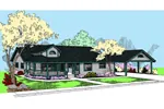 Bungalow House Plan Front of Home - Rhodes Ridge Country Home 085D-0825 - Shop House Plans and More