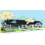 Ranch House Plan Front of Home - Rhodes Ridge Country Home 085D-0825 - Shop House Plans and More