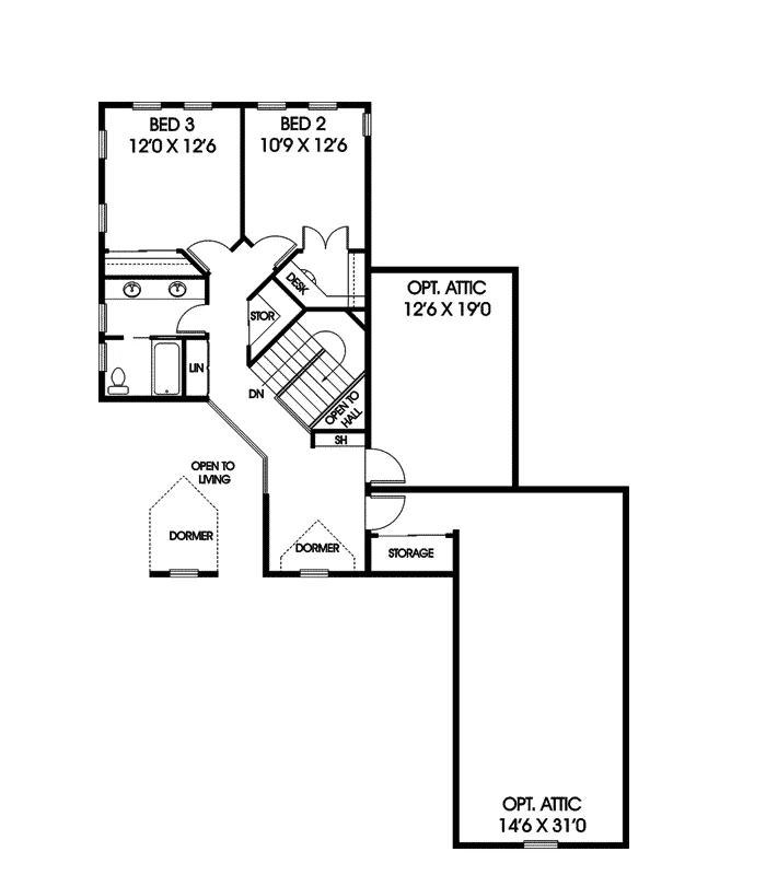 Country House Plan Second Floor - Trousdale Country Home 085D-0827 - Shop House Plans and More