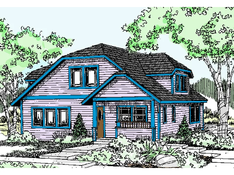 Ranch House Plan Front of Home - Turkey Mill Tudor Home 085D-0828 - Shop House Plans and More
