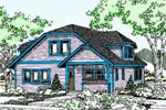 Tudor House Plan Front of Home - Turkey Mill Tudor Home 085D-0828 - Shop House Plans and More