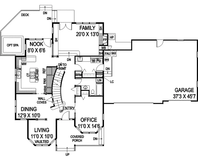 Lowcountry House Plan First Floor - Moseley Traditional Home 085D-0830 - Shop House Plans and More