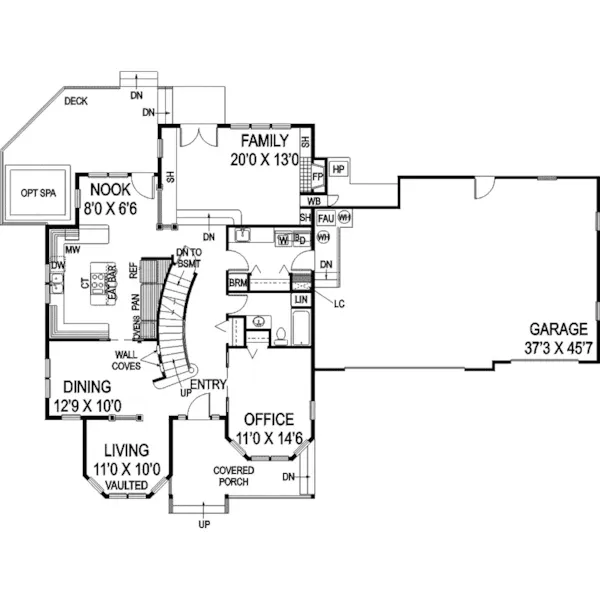 Lowcountry House Plan First Floor - Moseley Traditional Home 085D-0830 - Shop House Plans and More