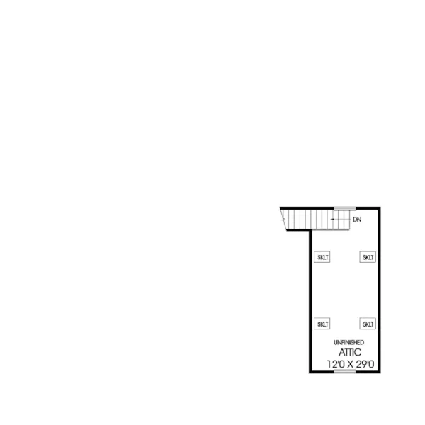 Craftsman House Plan Attic Floor Plan - Scofield Valley Craftsman Home 085D-0831 - Shop House Plans and More