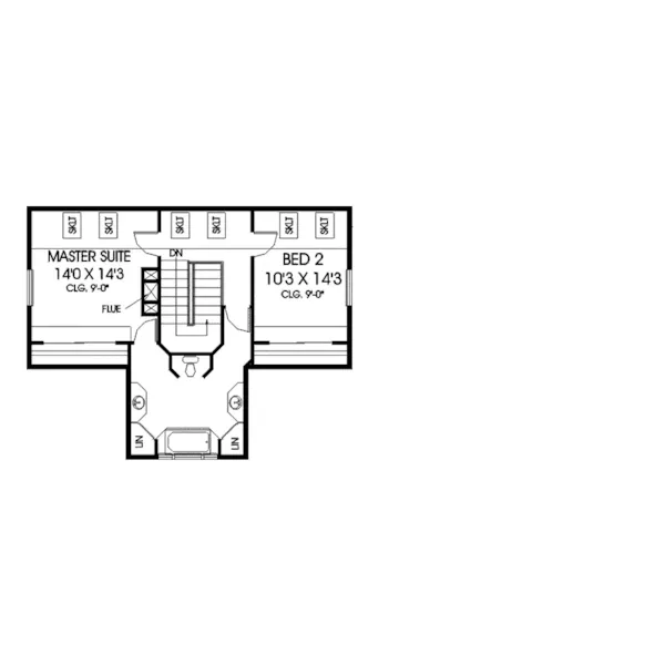 Craftsman House Plan Second Floor - Scofield Valley Craftsman Home 085D-0831 - Shop House Plans and More