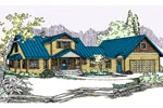 Traditional House Plan Front of Home - Scofield Valley Craftsman Home 085D-0831 - Shop House Plans and More