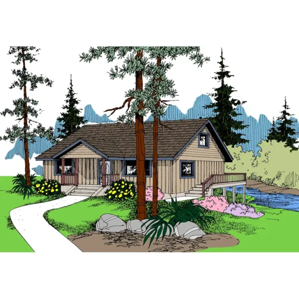 Cabin & Cottage House Plan Front of Home - Tranquility Vacation Lake Home 085D-0832 - Shop House Plans and More