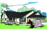 Ranch House Plan Front of Home - Rockmann Ranch Home 085D-0834 - Shop House Plans and More