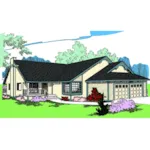 Ranch House Plan Front of Home - Rockmann Ranch Home 085D-0834 - Shop House Plans and More