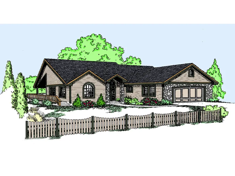 Traditional House Plan Front of Home - Burke Country Home 085D-0835 - Search House Plans and More