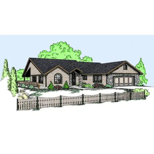 Tudor House Plan Front of Home - Burke Country Home 085D-0835 - Search House Plans and More