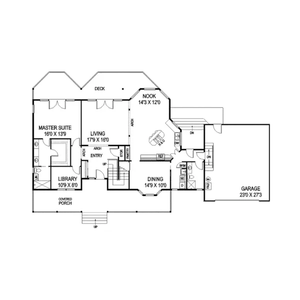 Country House Plan First Floor - Dutton Inlet Vacation Home 085D-0838 - Search House Plans and More