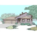 Contemporary House Plan Front of Home - Castlewood Creek Tri-Level Home 085D-0840 - Search House Plans and More