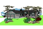 Country House Plan Front of Home - Cornell Creek Ranch Home 085D-0842 - Search House Plans and More