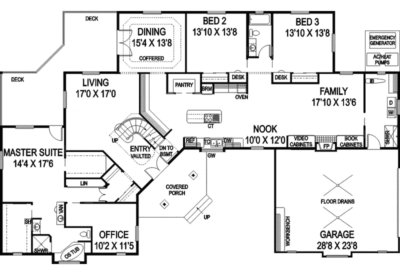 Contemporary House Plan First Floor - Armando Luxury Home 085D-0847 - Search House Plans and More