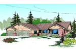 Contemporary House Plan Front of Home - Carmona Ranch Home 085D-0851 - Search House Plans and More
