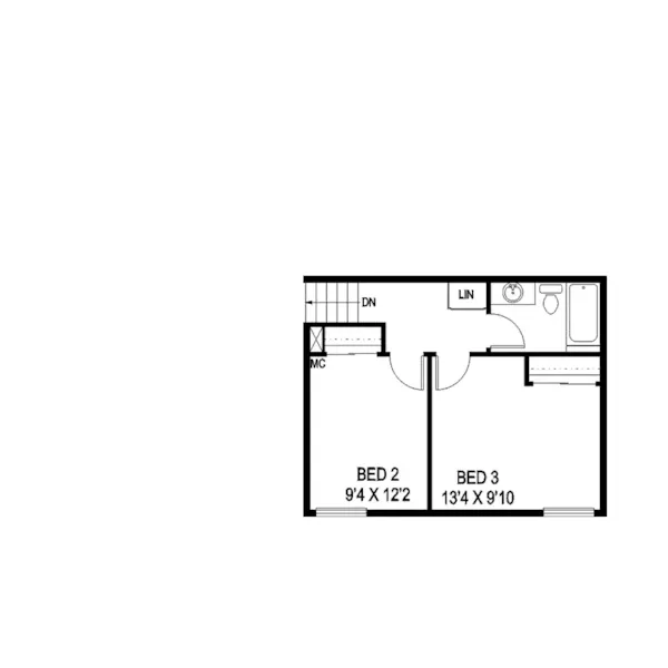 Traditional House Plan Second Floor - Judith Place Bungalow Home 085D-0852 - Search House Plans and More