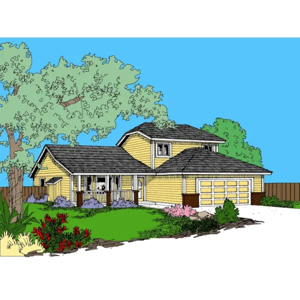 Traditional House Plan Front of Home - Judith Place Bungalow Home 085D-0852 - Search House Plans and More