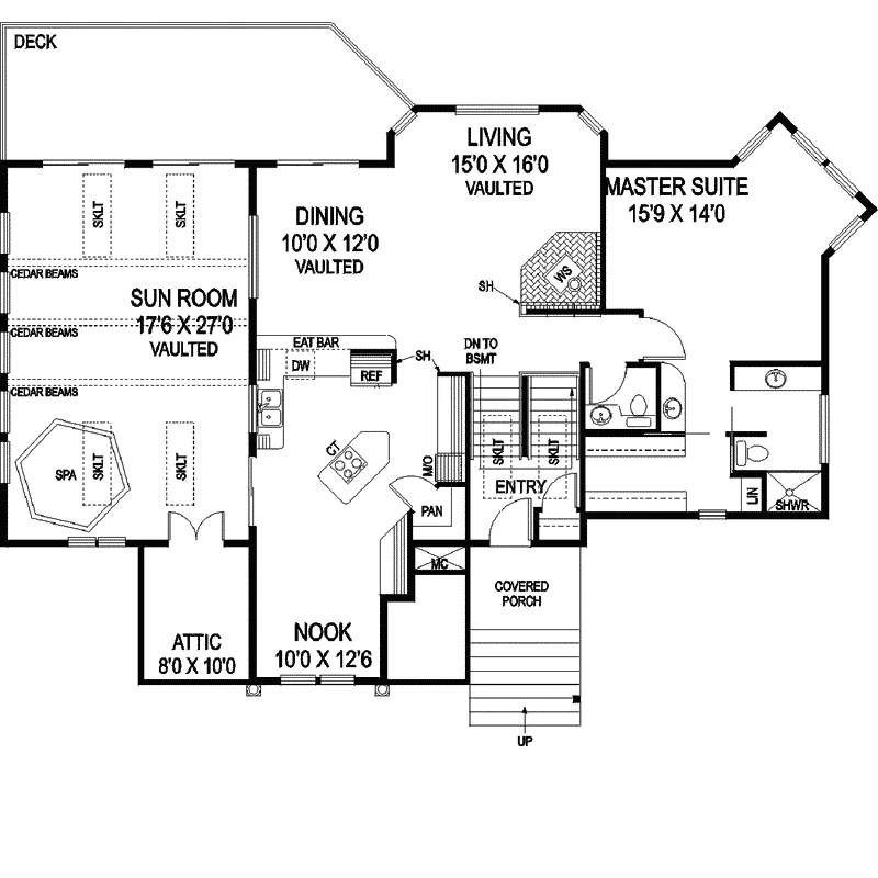 Country House Plan First Floor - Shell Key Vacation Home 085D-0853 - Shop House Plans and More