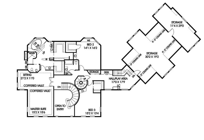 Farmhouse Plan Second Floor - Louwen Luxury Home 085D-0856 - Shop House Plans and More