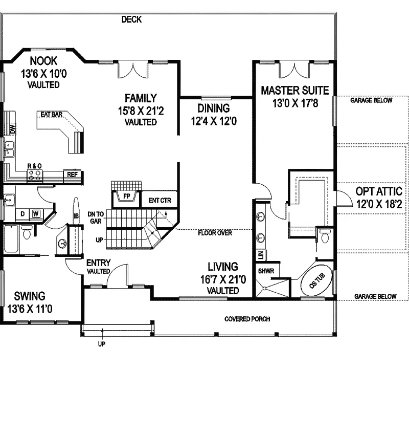 Contemporary House Plan First Floor - Avellino Lowcountry Home 085D-0858 - Search House Plans and More