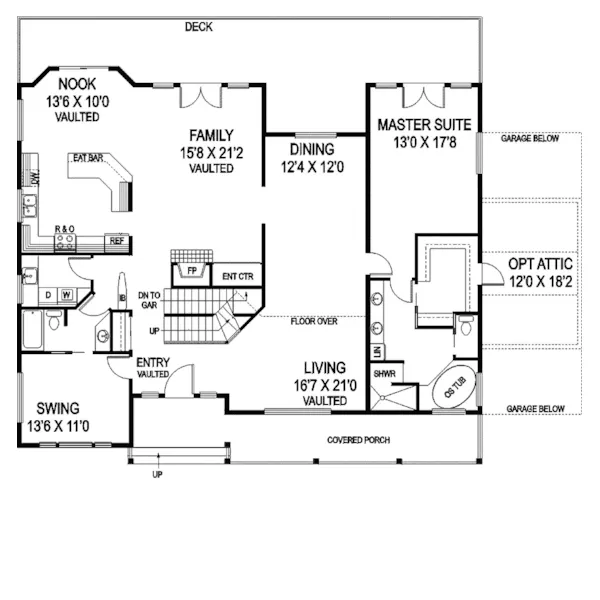 Contemporary House Plan First Floor - Avellino Lowcountry Home 085D-0858 - Search House Plans and More