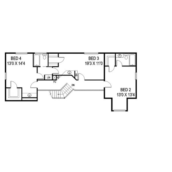 Contemporary House Plan Second Floor - Avellino Lowcountry Home 085D-0858 - Search House Plans and More