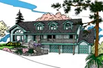 Contemporary House Plan Front of Home - Avellino Lowcountry Home 085D-0858 - Search House Plans and More
