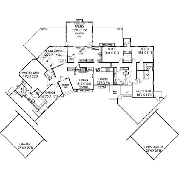 Ranch House Plan First Floor - Vatterott Luxury Ranch Home 085D-0859 - Shop House Plans and More