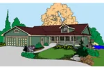 Country House Plan Front of Home - Goodrich Bungalow Home 085D-0860 - Search House Plans and More