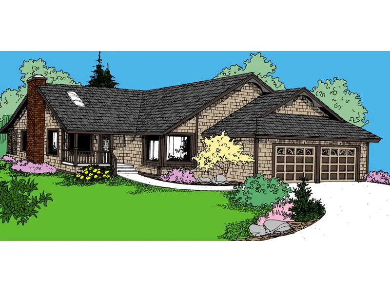 Country House Plan Front of Home - Balsam Hill Cottage Ranch Home 085D-0861 - Search House Plans and More