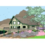 A-Frame House Plan Front of Home - Ackerman A-Frame Waterfront Home 085D-0862 - Search House Plans and More