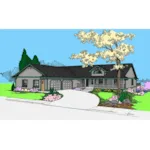 Ranch House Plan Front of Home - Red Spring Country Bungalow Home 085D-0863 - Shop House Plans and More